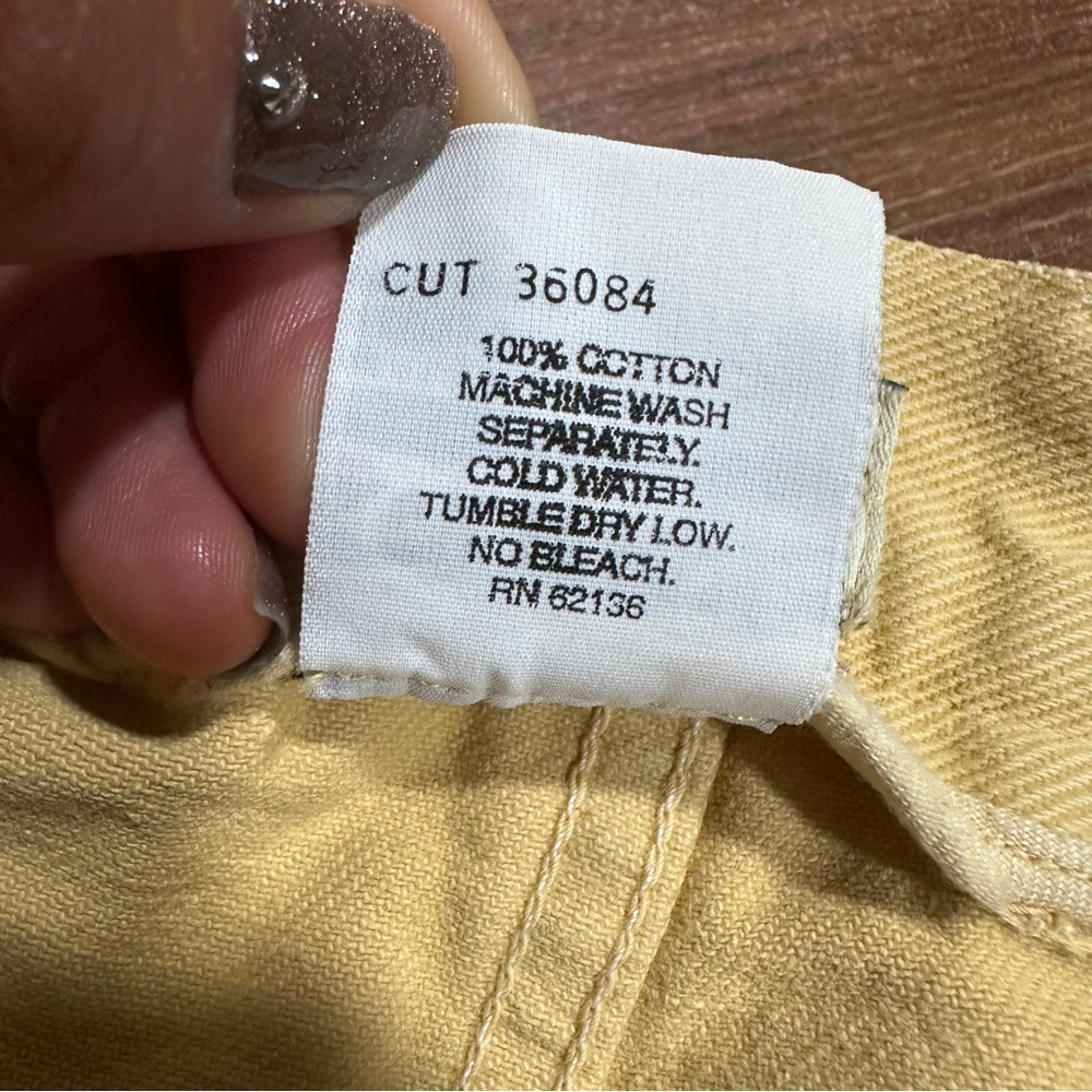 GUESS Vintage high waisted guess butter yellow denim jean skirt - Picture 6 of 10